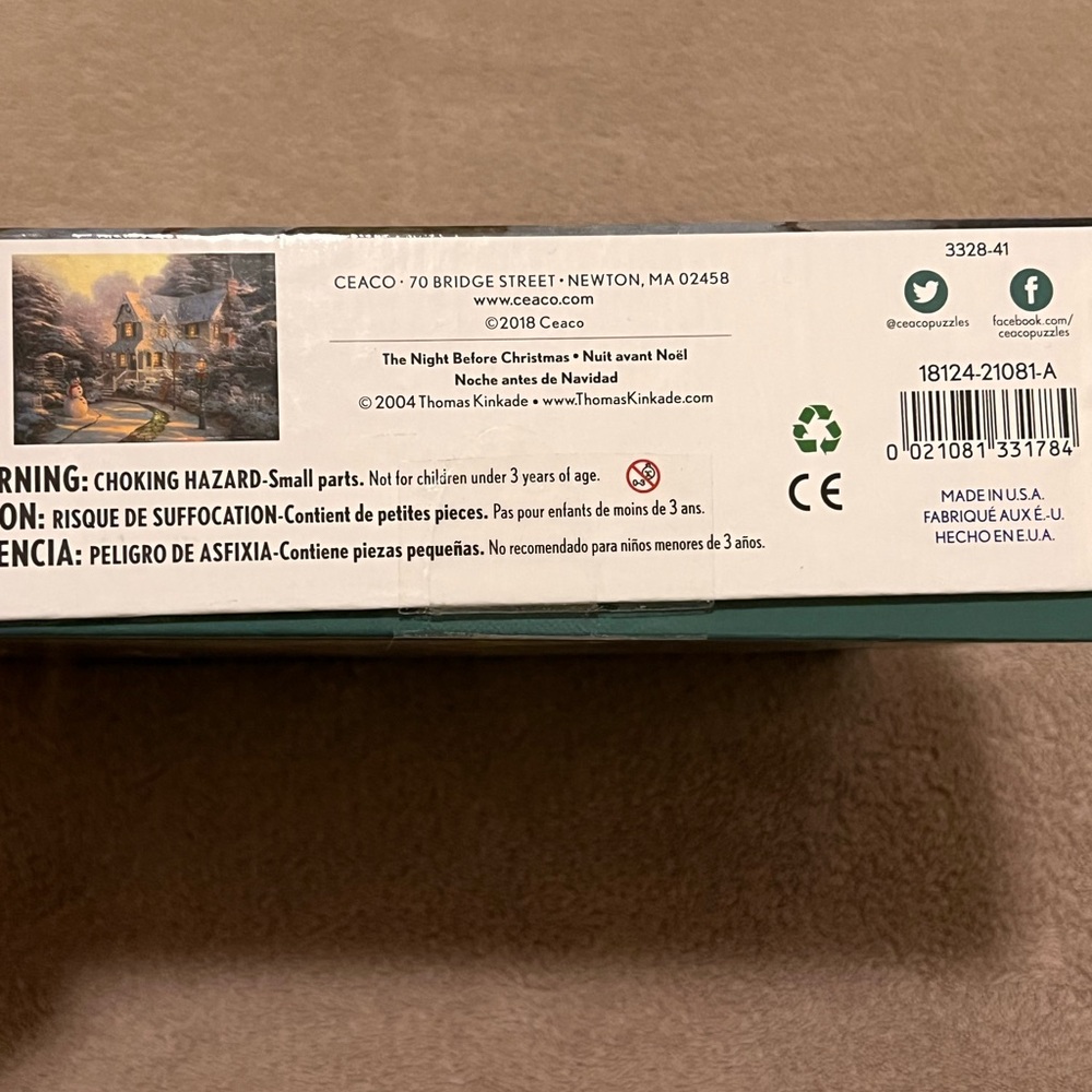Thomas Kinkade 1000 Piece Jigsaw Puzzle Lot of 2 - Picture 6 of 6
